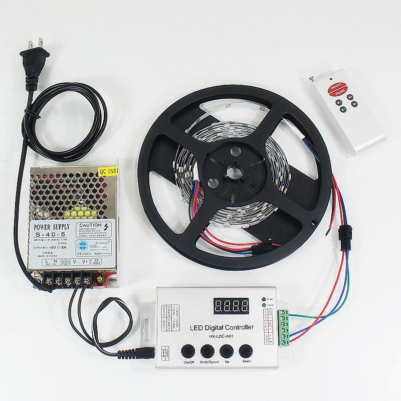 DC 5V SK6812 Individually Addressable LED Strip Light 5050 RGB Pixel LED Strip Kit 5 meters with 30LEDs