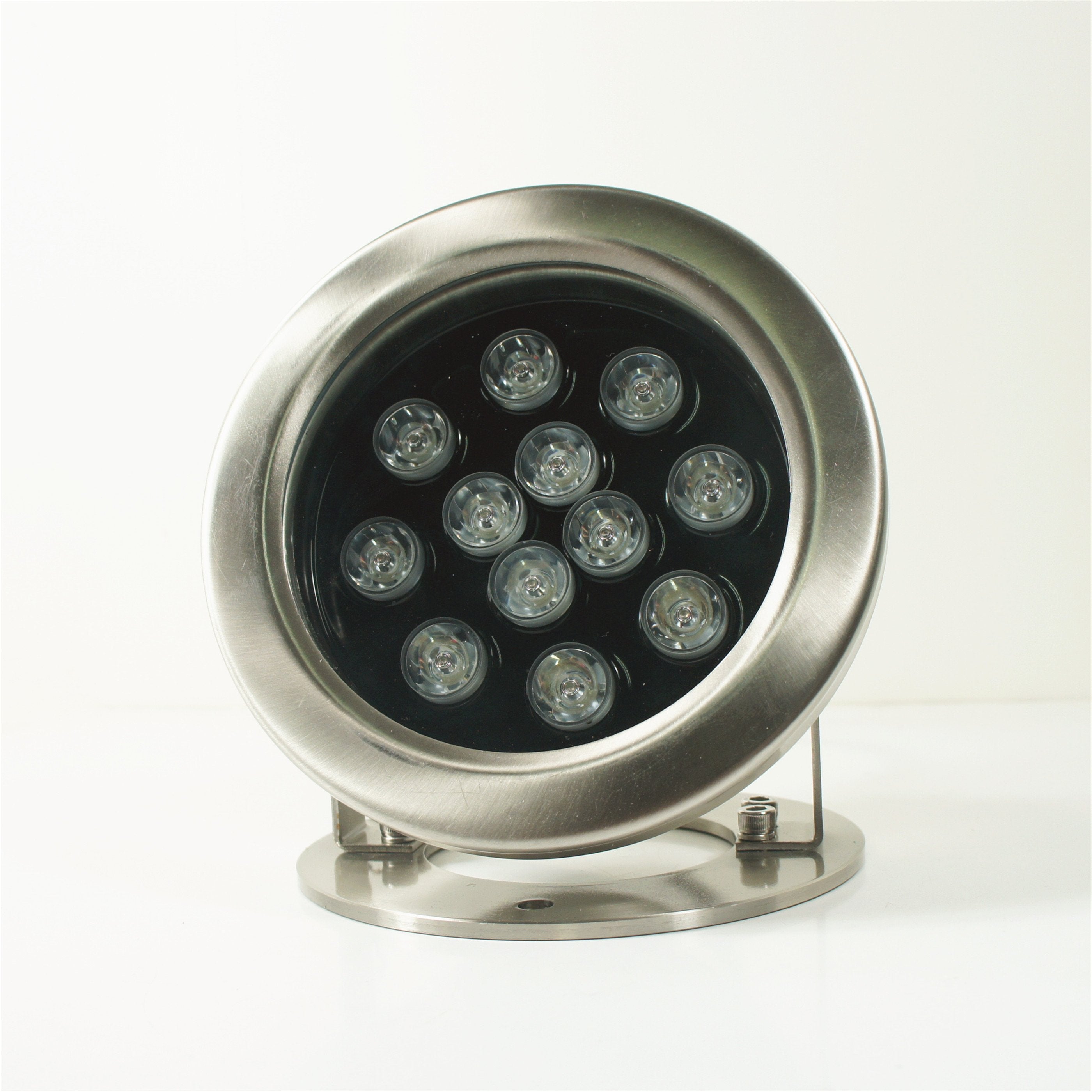 Free Shipping 4 Pack 12W LED Under Water Light, Stainless Steel Housing, 168mm in Diameter, Single Color DC24V, IP68 Waterproof Fountain Light