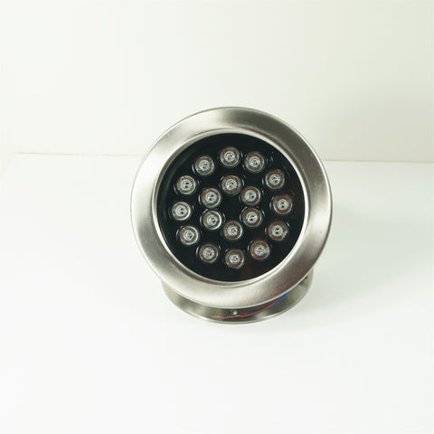 Image of Free Shipping 4 Pack 18W LED Under Water Light, Stainless Steel Housing, 190mm in Diameter, Single Color DC24V, IP68 Waterproof Fountain Light