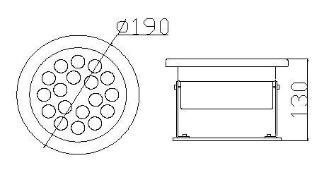 4 Pack 18W LED Under Water Light, Stainless Steel Housing, 190mm in Diameter, Single Color DC24V, IP68 Waterproof Fountain Light