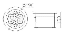Free Shipping 4 Pack 18W LED Under Water Light, Stainless Steel Housing, 190mm in Diameter, Single Color DC24V, IP68 Waterproof Fountain Light