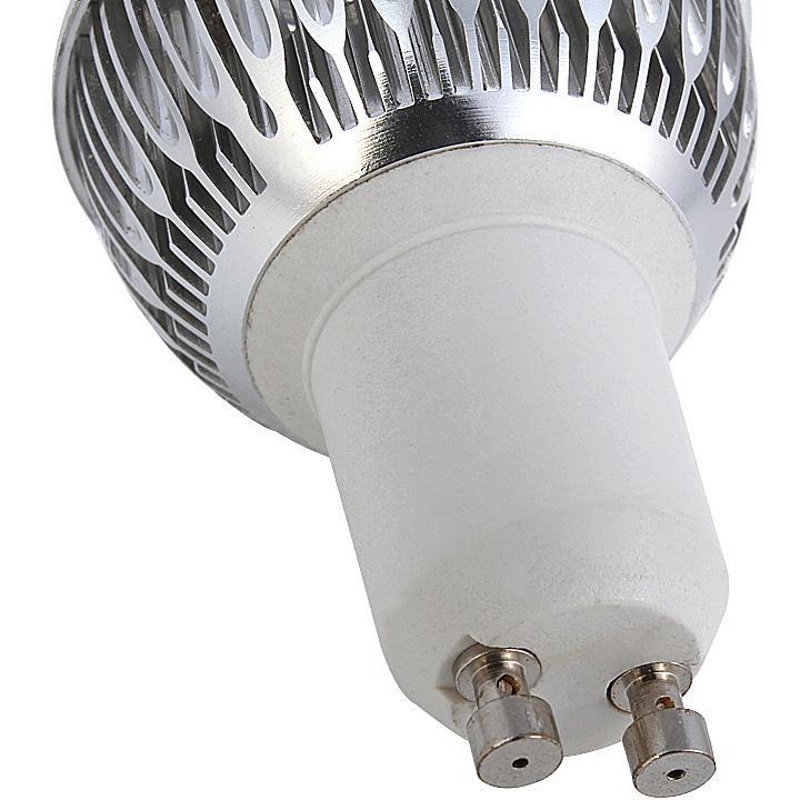 4Pack 3W(3x1W) 120V/220V AC LED Spotlight GU10 Bi-Pin Base LED Light Bulb Aluminum Housing 30° Beam Angle