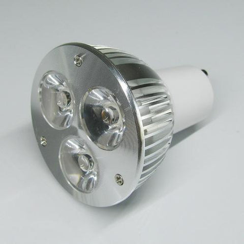 Image of 4Pack 3W(3x1W) 120V/220V AC LED Spotlight GU10 Bi-Pin Base LED Light Bulb Aluminum Housing 30° Beam Angle