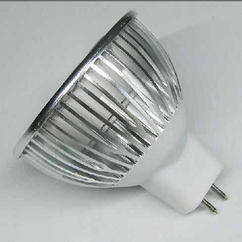 4Pack 3W(3x1W) 12V AC/DC LED Spotlight MR16 LED Bulb Light GU5.3 Bi-Pin Base Aluminum Housing 30° Beam Angle