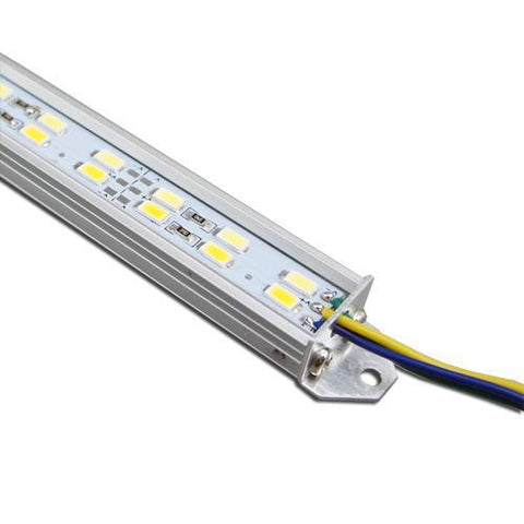 Image of 5 / 10 Pack SMD5630 Double Row Rigid LED Strip lighting 144LEDs per Meter with U Aluminum Shell