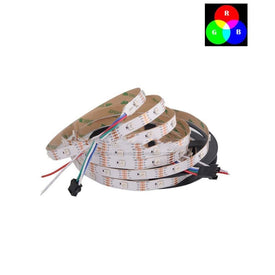 DC 5V TM1914 Breakpoint Continuingly 5050 RGB Color Changing Addressable LED Strip Light 16.4 Ft (500cm) 30LED/Meter LED Pixel Flexible Tape White PCB