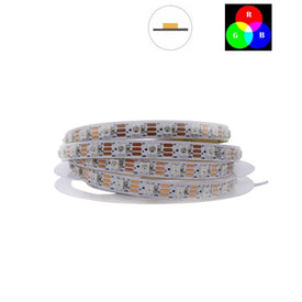 DC 5V TM1914 Breakpoint Continuingly 5050 RGB Color Changing Addressable LED Strip Light 16.4 Ft (500cm) 60LED/Mtr LED Pixel Flexible Tape White PCB