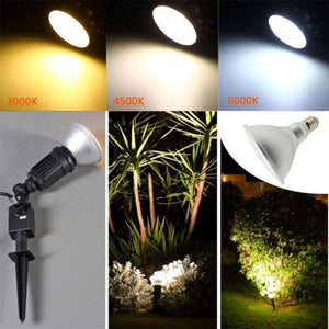 Outdoor PAR38 LED Light Bulb 7W 600Lumen (60W Equivalent) 120-degree Flood Beam E27/E26 Non-Dimmable Waterproof IP65 Par Light