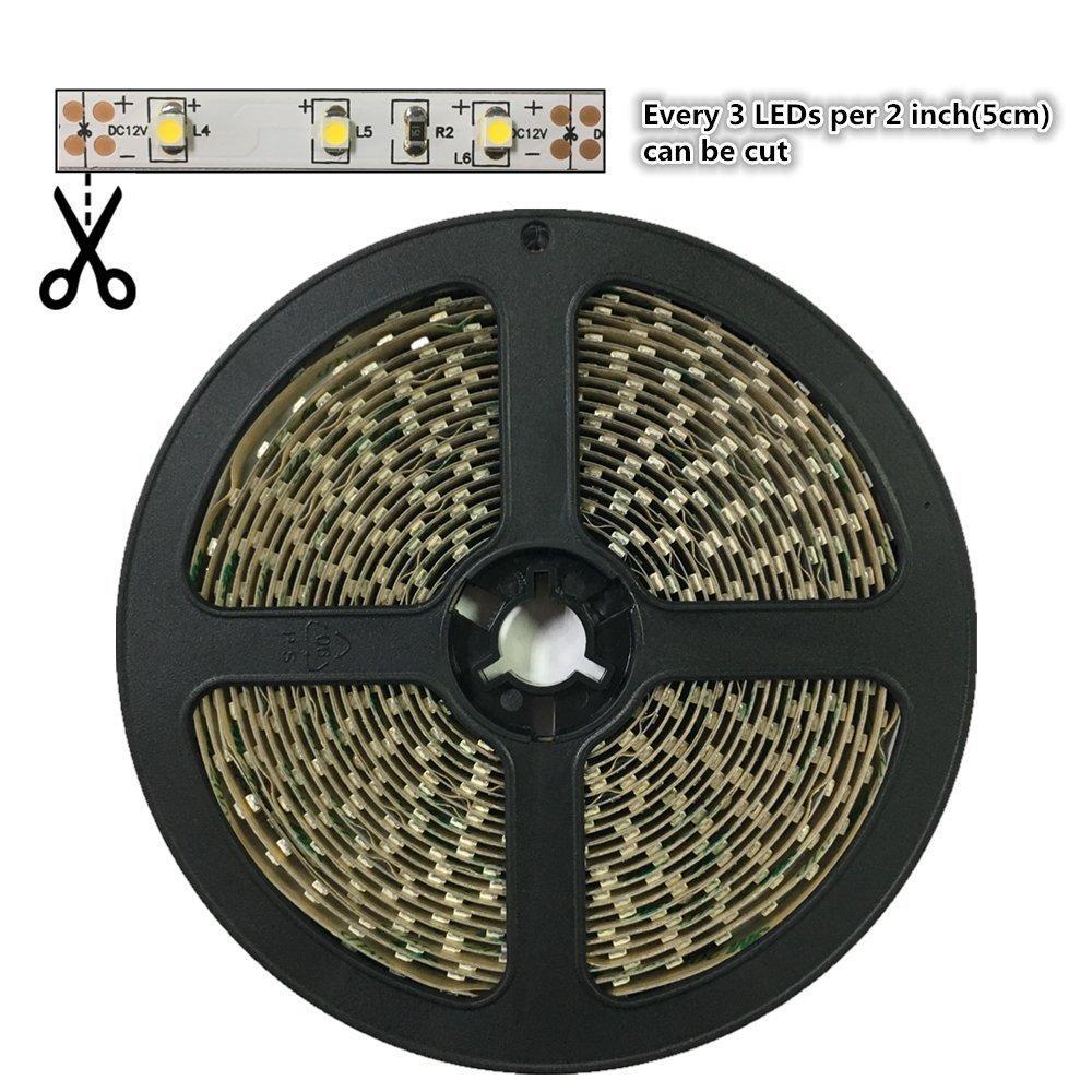 DC 12V Dimmable 735NM Red SMD2835-300 Flexible LED Strips 60 LEDs Per Meter 8mm Width 12W Per Meter