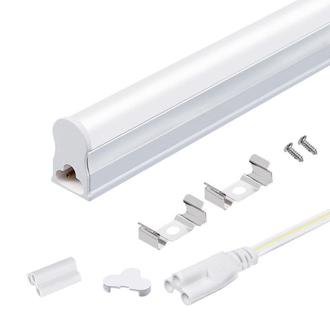 Image of FREE SHIPPING 10Pcs Pack /2FT/3FT/4FT/5FT Line Voltage AC T5 LED Tube Light Integrated with Aluminum Fixture and Milky White cover