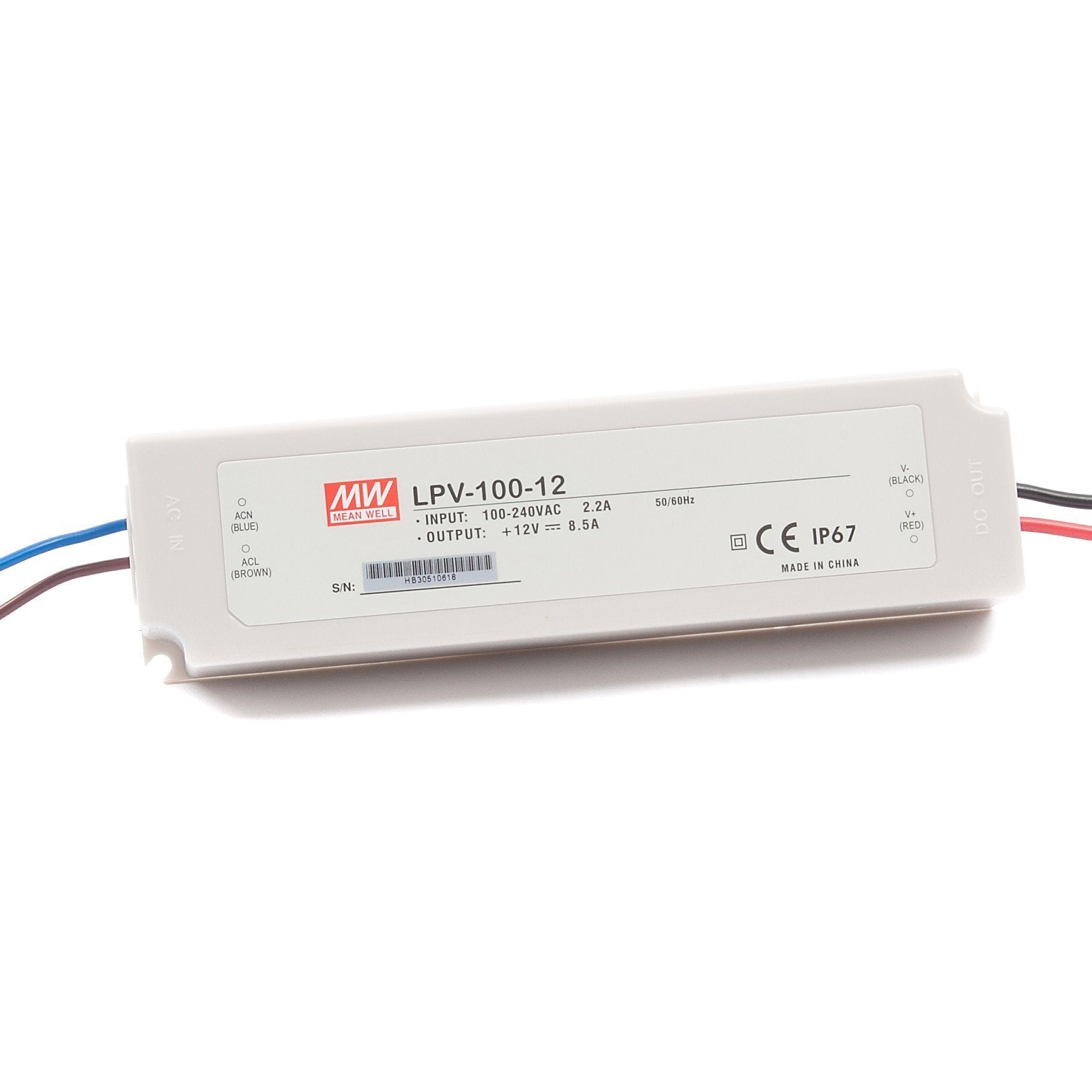 MEANWELL UL Certificated LPV series IP67 Waterproof Power Supply