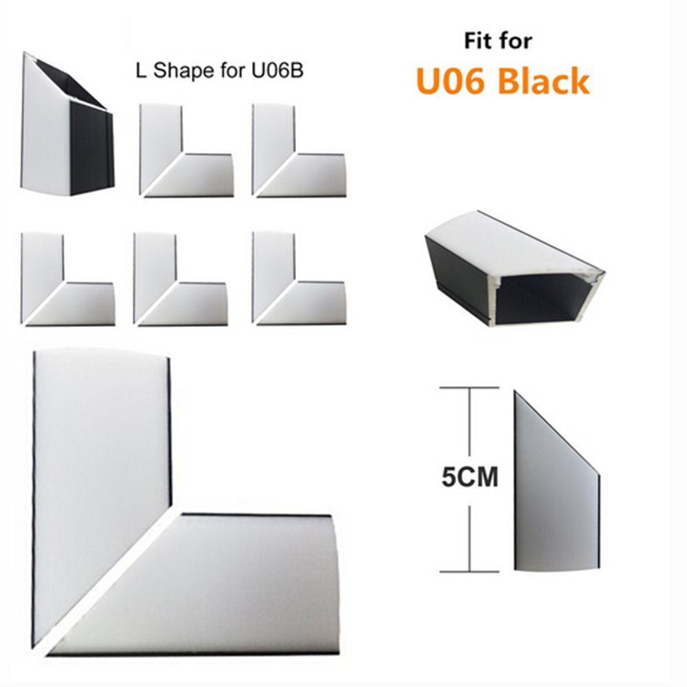 5Pair/10Pcs Spliced L-shape Adapter of LED Aluminum Channel Solution for 90 Angle Turning Corner Cabinet Bar Kitchen Wardrobe Installation Fit for Aluminum Profile Model U01, U02, U03, U04, U05,U06