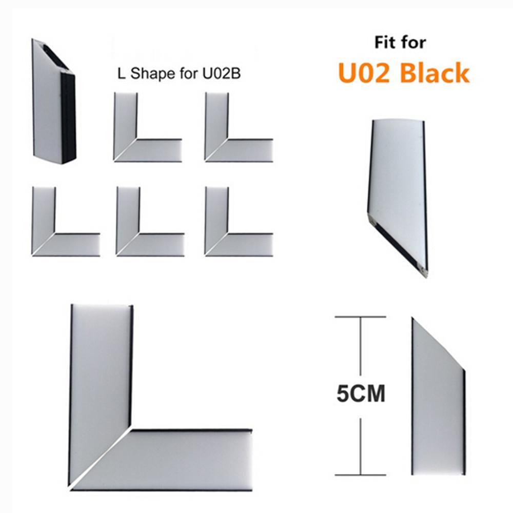 5Pair/10Pcs Spliced L-shape Adapter of LED Aluminum Channel Solution for 90 Angle Turning Corner Cabinet Bar Kitchen Wardrobe Installation Fit for Aluminum Profile Model U01, U02, U03, U04, U05,U06