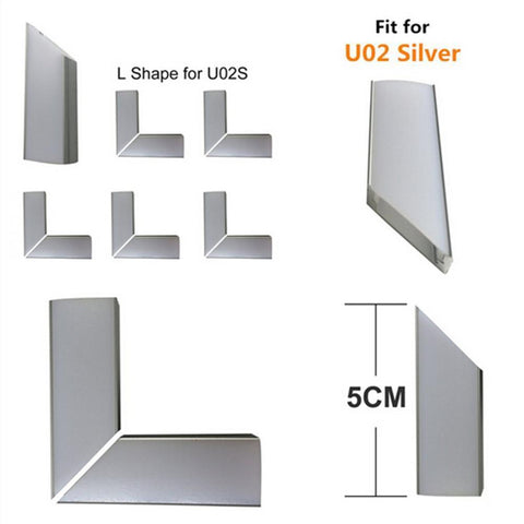 Image of 5Pair/10Pcs Spliced L-shape Adapter of LED Aluminum Channel Solution for 90 Angle Turning Corner Cabinet Bar Kitchen Wardrobe Installation Fit for Aluminum Profile Model U01, U02, U03, U04, U05,U06