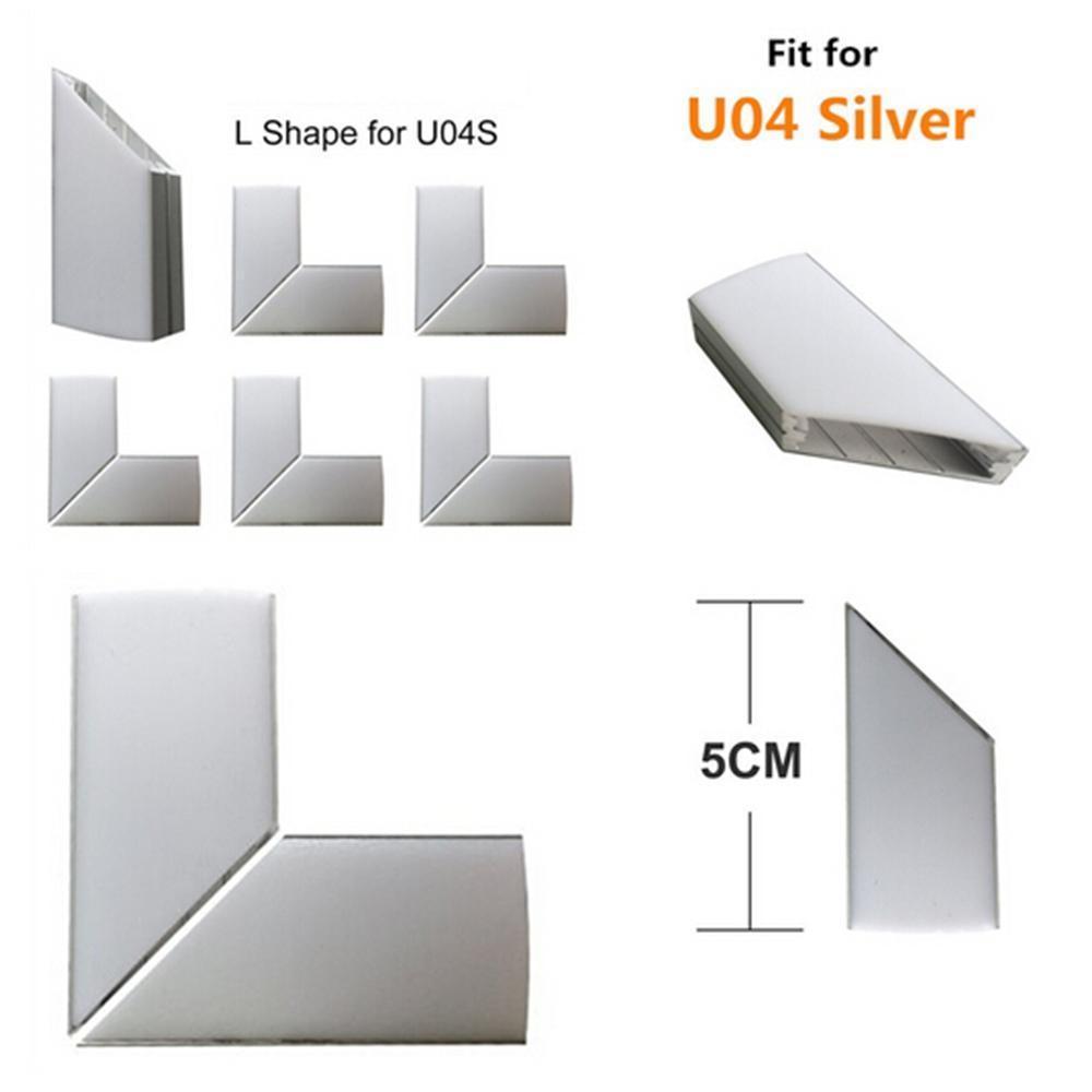 5Pair/10Pcs Spliced L-shape Adapter of LED Aluminum Channel Solution for 90 Angle Turning Corner Cabinet Bar Kitchen Wardrobe Installation Fit for Aluminum Profile Model U01, U02, U03, U04, U05,U06
