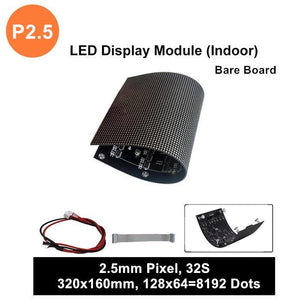 M-F2.5L (P2.5) Bare Board LED Module, 2.5mm Full RGB Pixel Panel Screen in 320 * 160 mm with 8192 dots, 1/32 Scan, 800 Nits LED Tile for Indoor Display