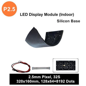 M-SF2.5L (P2.5) Silicon Based LED Module, 2.5mm Full RGB Pixel Panel Screen in 320 * 160 mm with 8192 dots, 1/32 Scan, 800 Nits LED Tile for Indoor Display