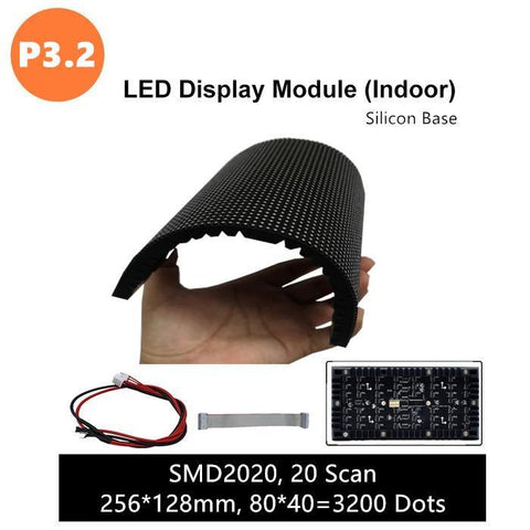 Image of M-SF3.2 (P3.2 ) Silicon Based LED Module, 3.2mm Full RGB Digital Pixel Panel Screen in 256 * 128 mm with 3200 dots, 1/20 Scan, 800 Nits for Indoor Display