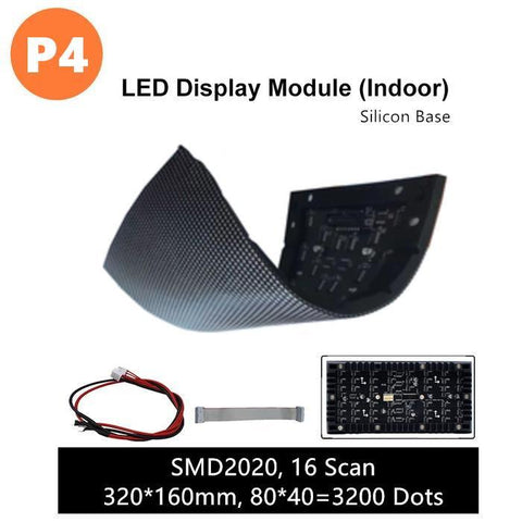 Image of M-SF4L (P4) Silicon Based LED Module, 4mm Full RGB Pixel Panel Screen in 320 * 160 mm with 3200 dots, 1/16 Scan, 800 Nits LED Tile for Indoor Display