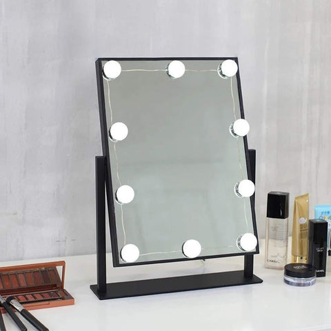 Image of Hollywood Style LED Vanity Mirror Lights Kit with 10 Dimmable Medium Size Light Bulbs, Perfect for Makeup Vanity Table Set in Dressing Room