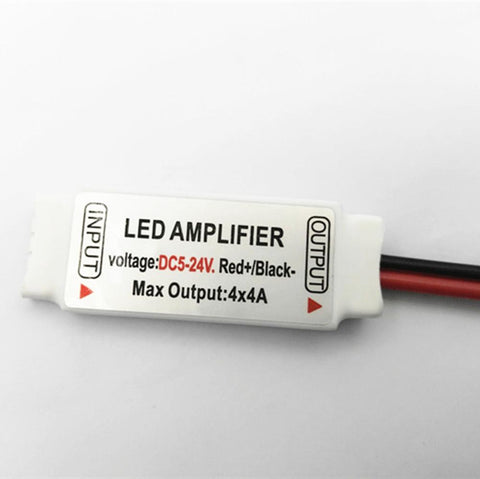 Image of Mini RGBW Amplifier 4 Channel for 12V or 24V RGBW / RGBWW Color LED Flexible Strip Lights