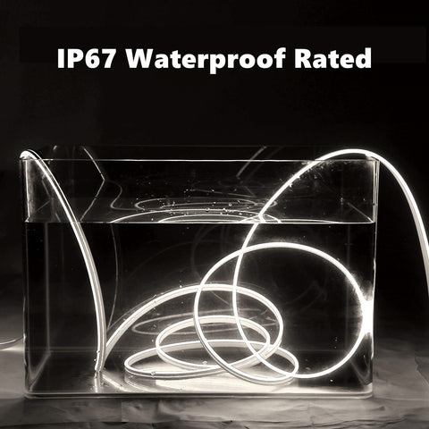 Image of 16.4FT DC12V T1212 Silicone LED Neon Flexible  IP67Waterproof Strip Lights for DIY Indoor Outdoor Decorative Signs Letters