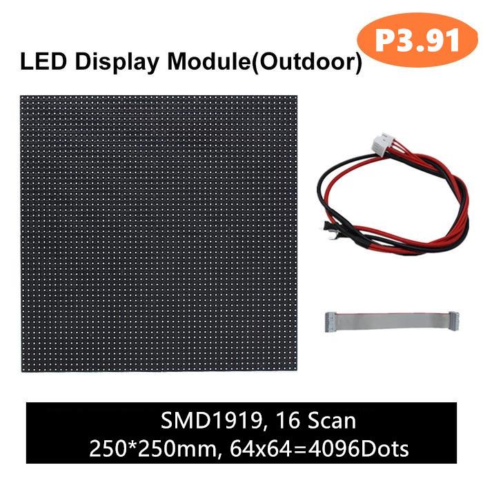 M-OD3.9 P3.91 Rental Sereis LED Module,Full RGB 3.91mm Pixel Pitch LED Tile in 250*250mm with 4096 dots, 1/16 Scan, 5000 Nits for outdoor Display