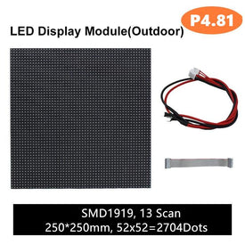 M-OD4.8 (P4.8) Rental Outdoor LED Module, Full RGB 4.81mm Pixel Pitch LED Tile in 250 * 250mm with 2704 dots, 1/13 Scan, 5000 Nits For Outdoor Display