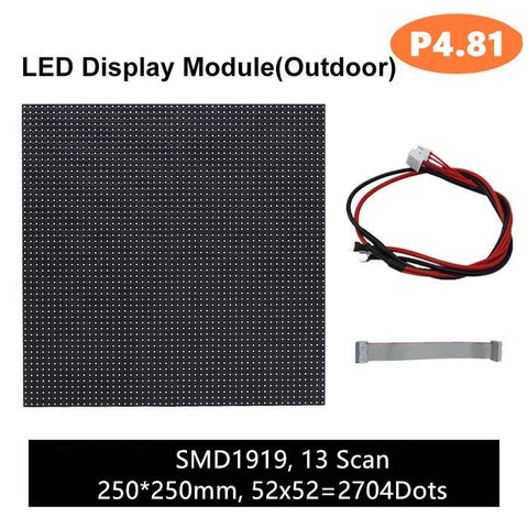 Image of M-OD4.8 (P4.8) Rental Outdoor LED Module, Full RGB 4.81mm Pixel Pitch LED Tile in 250 * 250mm with 2704 dots, 1/13 Scan, 5000 Nits For Outdoor Display