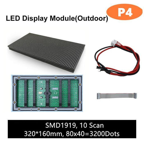 Image of M-OD4L P4 Normal Outdoor Series LED Module,Full RGB 4mm Pixel Pitch LED Tile in 320*160mm with 3200 dots, 1/10 Scan, 5000 Nits  for Outdoor Display