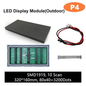M-OD4L P4 Normal Outdoor Series LED Module,Full RGB 4mm Pixel Pitch LED Tile in 320*160mm with 3200 dots, 1/10 Scan, 5000 Nits  for Outdoor Display