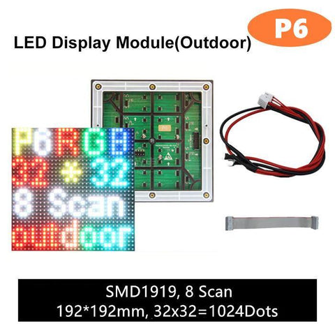 Image of M-OD6 P6 Normal Outdoor Series LED Module, Full RGB 6mm Pixel Pitch LED Tile in 192*192mmwith 1024 dots, 1/8 Scan, 5000 Nits for Outdoor Display