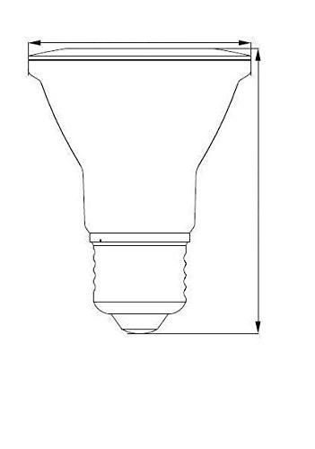 LED PAR20 7W 50W-equivalent CRI80 500LM 40° Beam Dimmable 100-130V AC LED Light Bulb
