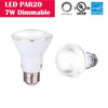 LED PAR20 7W 50W-equivalent CRI80 500LM 40° Beam Dimmable 100-130V AC LED Light Bulb
