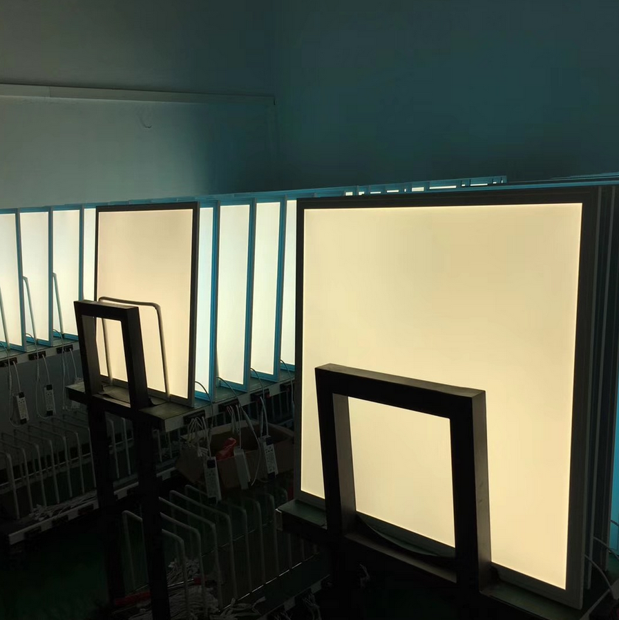 1'x2' (295x595 mm) 24 Watt LED Panel Light in 0.39'' (10mm) Thick White Trim Flat Sheet Panel Lighting Board Super Bright Ultra Thin Glare-Free