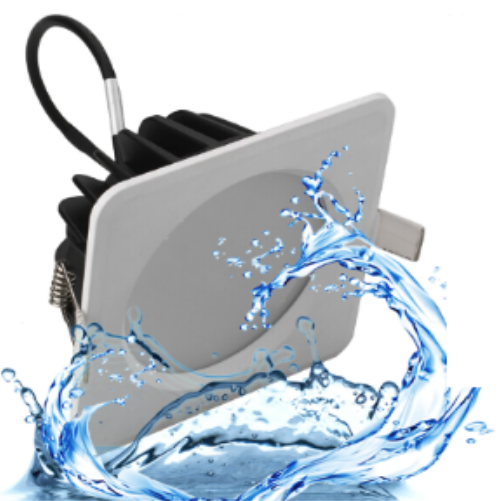 5W/7W/9W/12W/15W Waterproof IP65 Non-dimmable CRI>80 Square Shape Recessed LED Downlight Fixture Fit for Shower, Suana and Outdoor Lighting