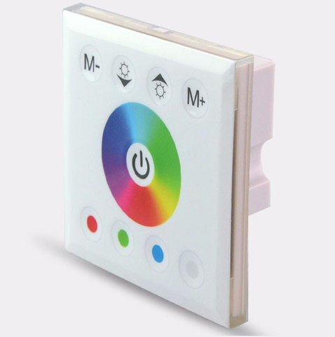 Image of 12V-24V DC Wall Panel Touchable Color Ring LED Controller for RGBW & RGBWW Color Changing LED Strips