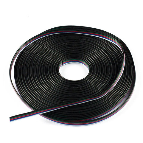 Image of 22Guage RGBW RGBWW LED Strip Extension Cable 5pin 5Color Stand Wire Bonded Flat Cable for SMD5050 RGBW RGBWW Color