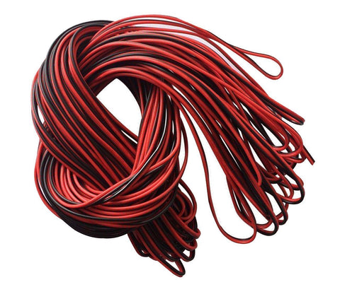 Image of 22Guage Red&Black LED Strip Extension Cable 2pin 2 Color Stand Wire Bonded Flat Cable for SMD5050 3528 5630 2538 Single Color