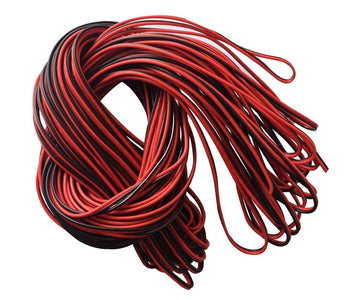 22Guage Red&Black LED Strip Extension Cable 2pin 2 Color Stand Wire Bonded Flat Cable for SMD5050 3528 5630 2538 Single Color