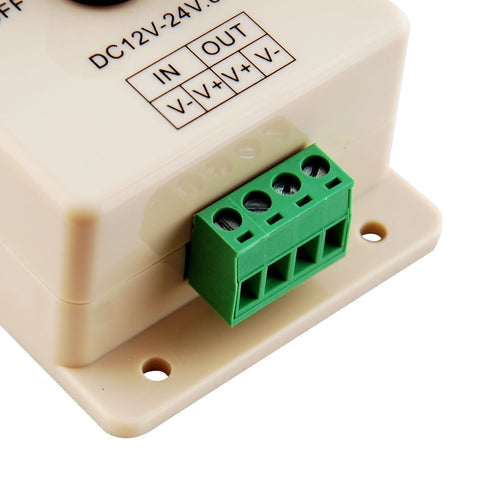 Image of Manual Rotation LED Dimmer 12V-24V DC Switch Wall Mounting