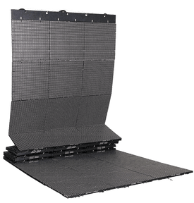 15mm Super Slim LED Curtain Display Screen 360° Foldable Patented 3.9mm|6.0mm|7.8mm Pixel Pitch Indoor LED Display