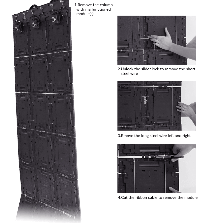 15mm Super Slim LED Curtain Display Screen 360° Foldable Patented 3.9mm|6.0mm|7.8mm Pixel Pitch Indoor LED Display