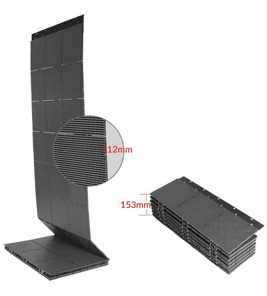 15mm Super Slim LED Curtain Display Screen 360° Foldable Patented 3.9mm|6.0mm|7.8mm Pixel Pitch Indoor LED Display