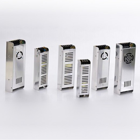 Low Profile Slim Metal House Screw Terminal Adapter Power Supply 110-220V AC to 12V / 24V DC