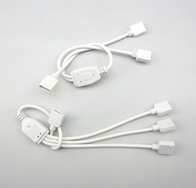 RGB Splitter Cable 1 to 2 3 4 5 6Female Strip Connector for LED 5050 3528 RGB Strip 35CM(13.78Inch)