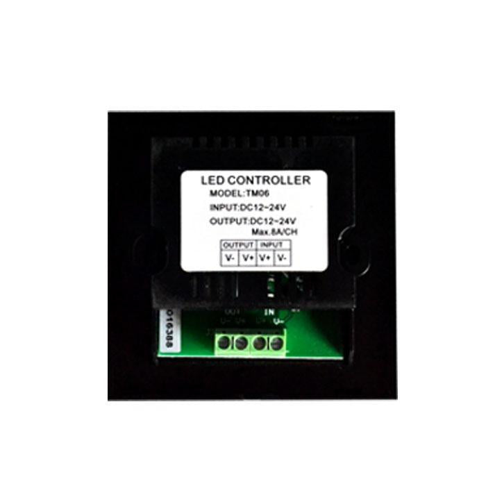 12V-24V DC TM06 Wall Panel Touchable Color Ring LED Dimmer Controller for Single Color LED Strips