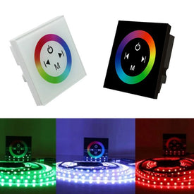 12V-24V DC TM08 Wall Panel Touchable Color Ring LED Controller for RGB Color Changing LED Strips