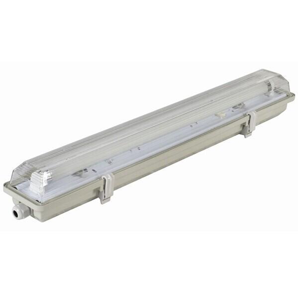 Stripe Clear  Cover T8 LED Tube Lights with Striped Clear Tri-proof  T8 Tube Fixture for Single Tube
