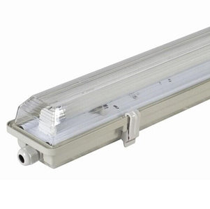 Stripe Clear  Cover T8 LED Tube Lights with Striped Clear Tri-proof  T8 Tube Fixture for Single Tube